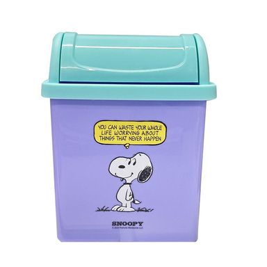 Tacho de basura vintage plástico multicolor 15x11x18.5 cm snoopy -  Snoopy