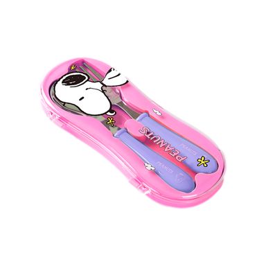 Kit de cubiertos con estuche vintage acero inoxidable multicolor 2 piezas snoopy -  Snoopy