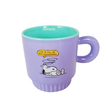 Taza vintage cerámica lila snoopy -  Snoopy