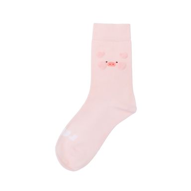 Calcetines para mujer 60% algodón, 34% poliéster, 3% poliamida, 3% elastano rosa talla 23 - 25 lulu la cerdita -  Lulu The Piggy