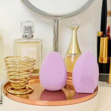 Set esponjas de maquillaje con soporte 2 piezas -  Miniso