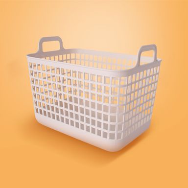 Cesta de almacenamiento minimalista plástico beige 33.5x26x24 cm -  Miniso