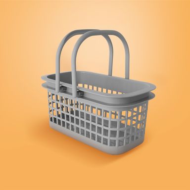 Cesta de almacenamiento minimalista sintética gris -  Miniso