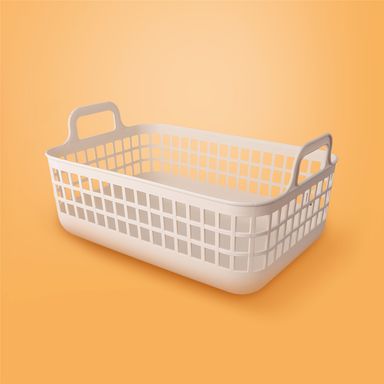 Cesta de almacenamiento minimalista sintética beige 34x17 cm -  Miniso