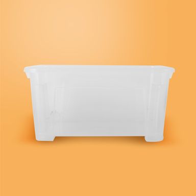 Caja de almacenamiento plástico transparente 27x15 cm -  Miniso