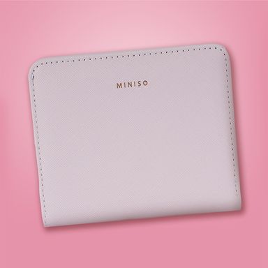 Cartera para mujer minimalista sintética beige 11x2x10 cm -  Miniso