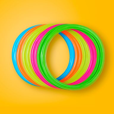 Juego de anillos rayuela sintéticos multicolor 10 piezas -  Miniso