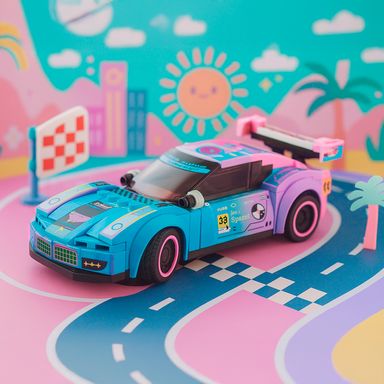 Bloques de construcción vehículo de carreras azul 3 en 1 169 piezas -  Miniso