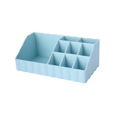 Organizador de escritorio con secciones minimalista plástico verde aqua 18x7.4x10 cm -  Miniso