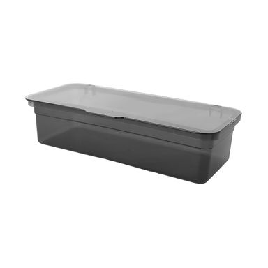 Organizador de escritorio para maquillaje minimalista plástico negro 28x8x12.5 cm -  Miniso
