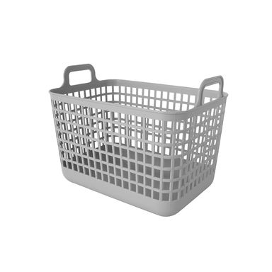 Cesta de almacenamiento multiusos sintética gris 33.5x26x24 cm -  Miniso