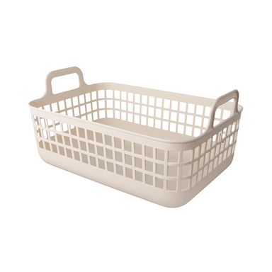 Cesta de almacenamiento minimalista sintética beige 34x17 cm -  Miniso