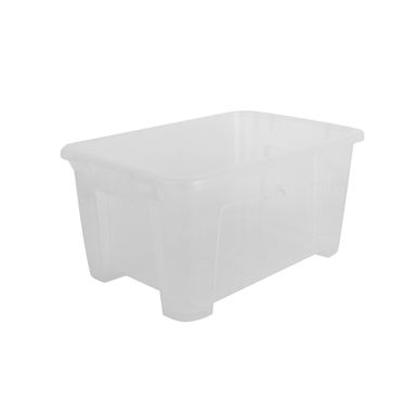 Caja de almacenamiento plástico transparente 27x15 cm -  Miniso