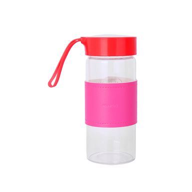 Tomatodo con tapa enroscable vidrio transparente 470 ml -  Miniso