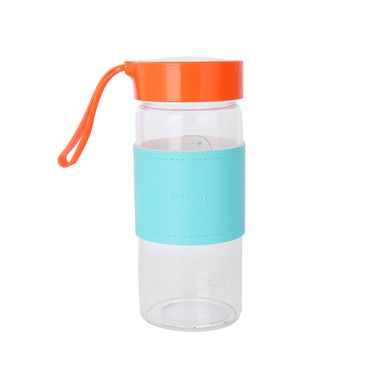 Tomatodo con tapa enroscable vidrio multicolor 470 ml -  Miniso