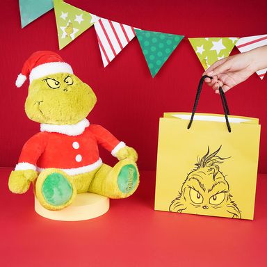 Bolsa de regalo con estampado papel verde el grinch -  Grinch