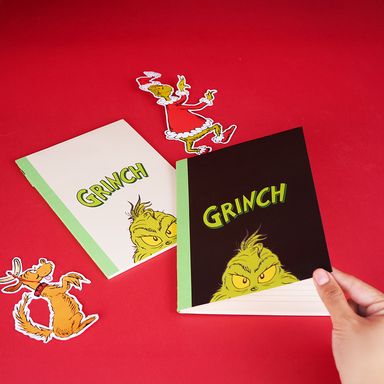 Libreta pasta dura blanca el grinch -  Grinch