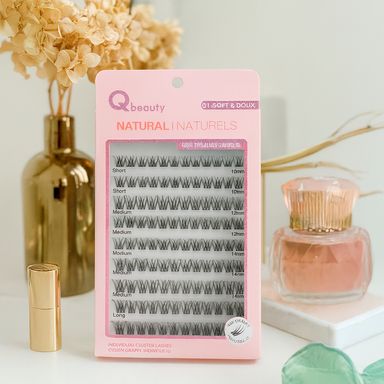 Pestañas individuales naturales 120 piezas 01 serie qbeauty -  Miniso