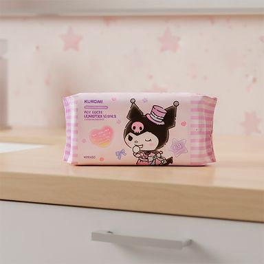Toallitas secas con textura de grano de perla kuromi 80 toallitas -  Sanrio