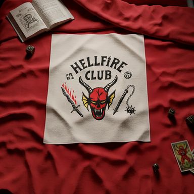 Cobija grande estampada colección stranger things blanco -  Stranger Things