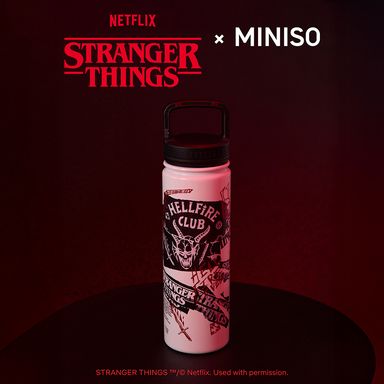 Termo con asa colección stranger things 700 ml blanco -  Stranger Things