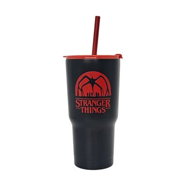 Termo de doble pared con sorbete colección stranger things 580 ml negro -  Stranger Things