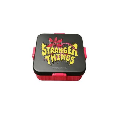 Taper de alimentos cuadrado colección stranger things 1200 ml rojo y negro -  Stranger Things