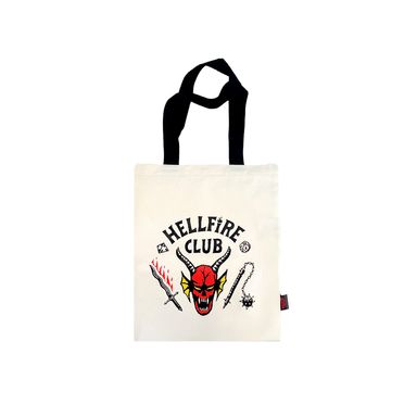 Bolsa de compras hellfire club blanco serie stranger things -  Stranger Things