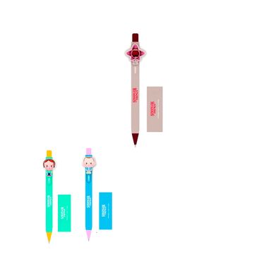 Lapicero retráctil con gel divertido 0,5 mm, negro 3 modelos surtidos serie stranger things -  Stranger Things
