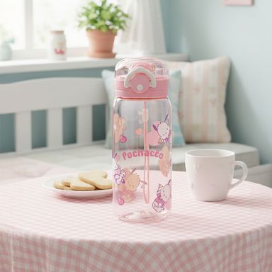 Vaso de plástico con correa de personajes de sanrio 450 ml pochacco rosa -  Sanrio
