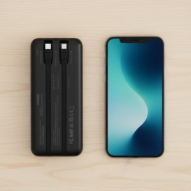 Power bank 9000mah cable dual mod c103 negro -  Miniso