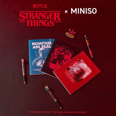 Set de libros encuadernados con costura a5 28 hojas, 3 unidades serie stranger things -  Stranger Things