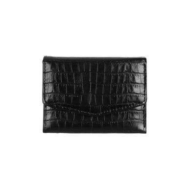 Cartera corta para mujer miniso tipo piel cocodrilo glossy negro -  Miniso
