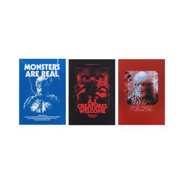 Set de libros encuadernados con costura a5 28 hojas, 3 unidades serie stranger things -  Stranger Things