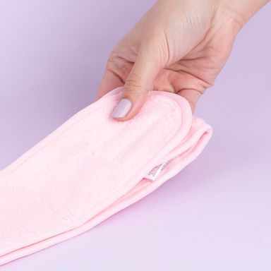 Banda para cabello tipo spa 100% poliéster rosa 62x8 cm -  Miniso