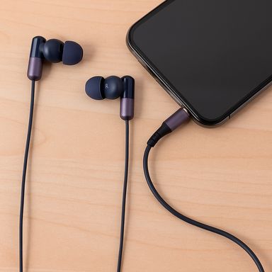 Audífonos de cable life is for fun azules 120 cm 3.5 mm -  Miniso