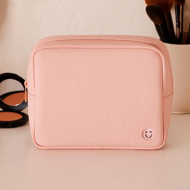 Cosmetiquera casual sintética rosa 20x6x16 cm -  Miniso