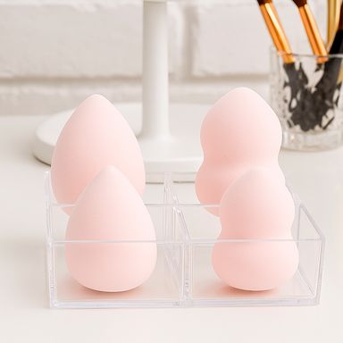 Set esponjas de maquillaje con estuche 4 piezas -  Miniso