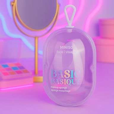 Esponja de maquillaje con estuche candy lila -  Miniso