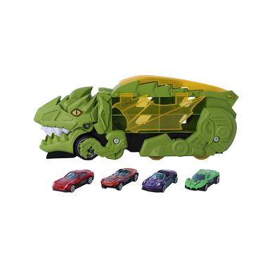 Set vehículos de juguete sintéticos 4 piezas dinosaurio verde -  Miniso
