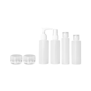 Kit botellas de viaje plástico blancas 8 piezas -  Miniso