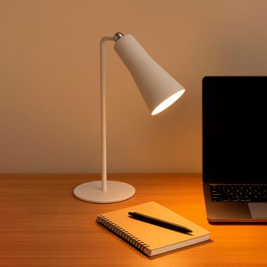 Lámpara de escritorio sintética blanca 12x12x36 cm -  Miniso