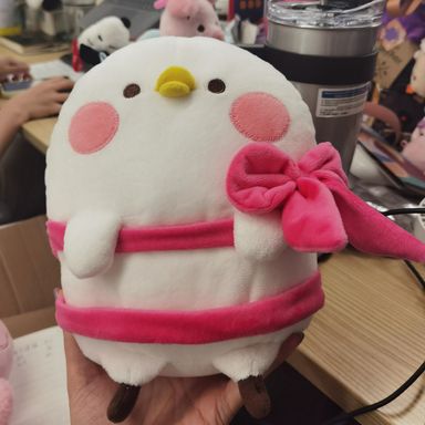 Peluche kanahei felpa blanco 19x17 cm piske -  Miniso