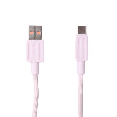 Cable de carga super rápida y datos usb a tipo c nailon reforzado rosa 1 m 66 w -  Miniso