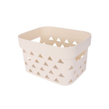 Cesta de almacenamiento sintética beige 22.5x13.8x17.5 cm -  Miniso