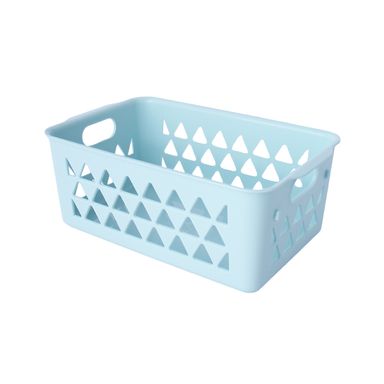 Cesta de almacenamiento minimalista plástico verde aqua 25.3x10.5x16.3cm -  Miniso