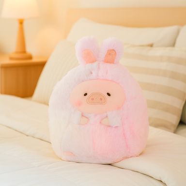 Peluche disfrazada de conejito felpa rosa 23x25.5 cm lulu la cerdita -  Miniso