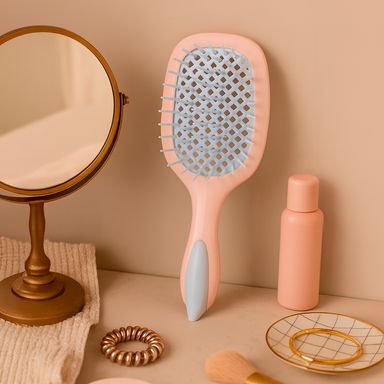 Cepillo de ventilación cerdas suaves sintético rosa -  Miniso