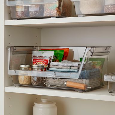 Organizador de escritorio apilable plástico gris 18x28x15.5 cm -  Miniso