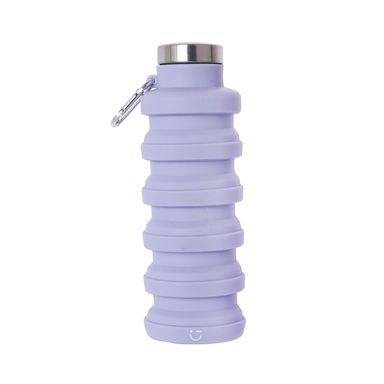 Tomatodo con tapa enroscable plegable silicona lila 500 ml -  Miniso